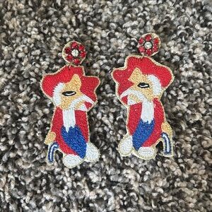 Rebel Embroidered Earrings